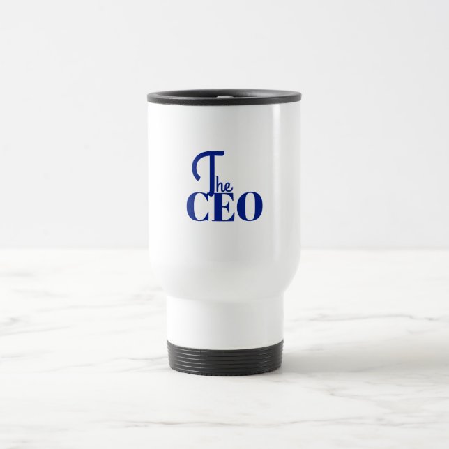 Caneca Térmica Moderno Minimal O CEO Azul (Centro)