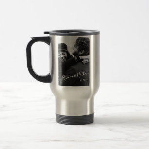 Caneca Térmica Moderno Rótulo Minimalista de Duas Fotos de Casame