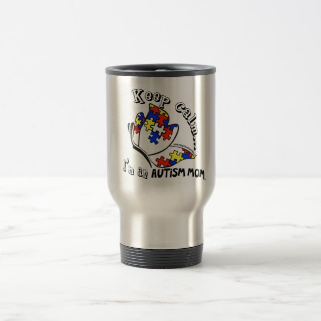 Caneca Térmica Momma orgulhoso - orgulho do autismo! (Centro)