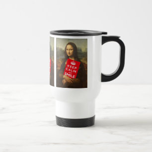 Caneca Térmica Mona Lisa Fique Calmo E Sorria