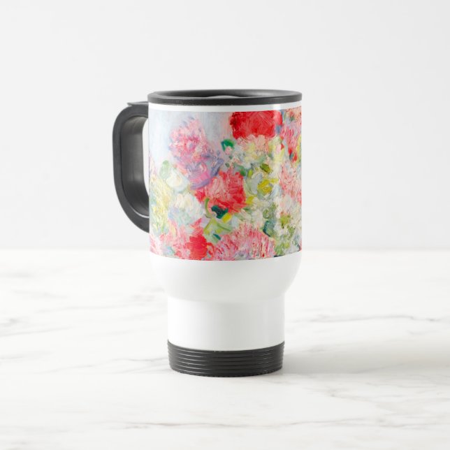 Caneca Térmica Monet Peonies (Frente Esquerda)