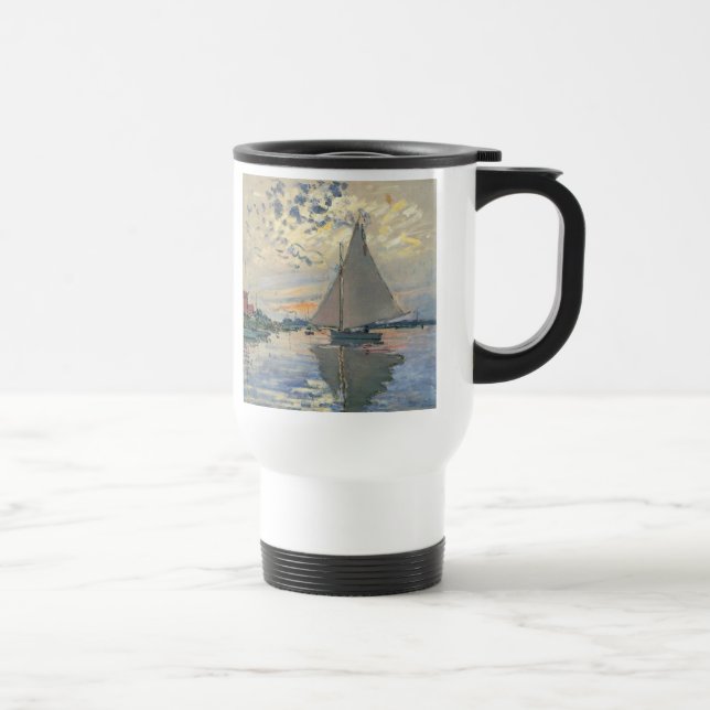 Caneca Térmica Monet Sailboat French Impressionism Classic Art (Direita)