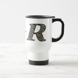Caneca Térmica Monogram Initial R Hydrangea Flowers Personalized