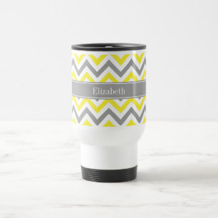 Caneca Térmica Monograma conhecido cinzento cinzento amarelo do