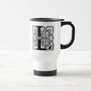 Caneca Térmica Monograma da Letra L com Impressão de Nó Celta Vin