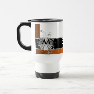 Caneca Térmica Monograma de cobre e de prata personalizado
