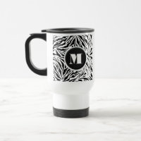 Monograma de Impressão de Zebra Chic