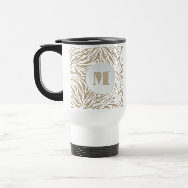 Caneca Térmica Monograma de Impressão de Zebra Chic (Esquerda)