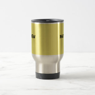 Caneca Térmica monograma de letra inicial simples adicione seu no