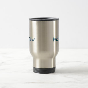 Caneca Térmica monograma de letra inicial simples adicione seu no