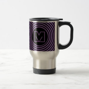Caneca Térmica Monograma de Vórtice Espiral Roxo Legal
