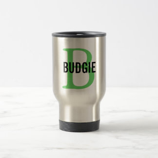 Caneca Térmica Monograma do pássaro de Budgie