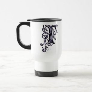 Caneca Térmica Monograma Floral 'F' - Mug