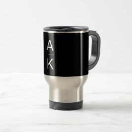 Caneca Térmica Monograma personalizado branco e preto