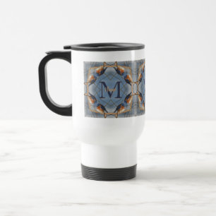 Caneca Térmica Monograma Personalizado Seu Inicial Arte da Nature
