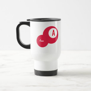 Caneca Térmica Monograma Personalizado Vermelho Dotty