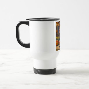 Caneca Térmica Monstro do Halloween Jack-o-Lantern & Garota Vixen