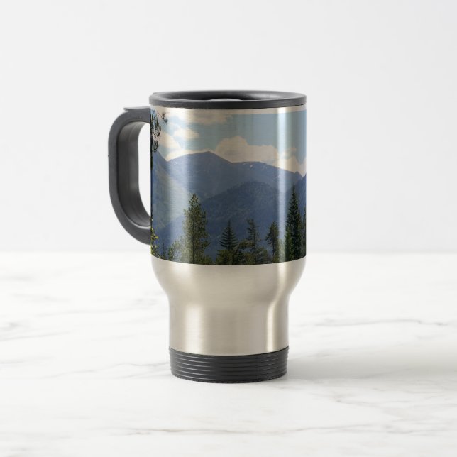 Caneca Térmica Montanhas e Floresta de Montana - Vista Cênnica (Frente Esquerda)