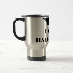 Caneca Térmica Morcego preto feliz Halloween adicionar texto nome
