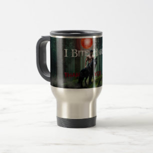 Caneca Térmica Mordida de homem musculoso sem camisa no Halloween