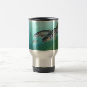 Caneca Térmica Morone atlântico Saxatilis dos peixes do baixo