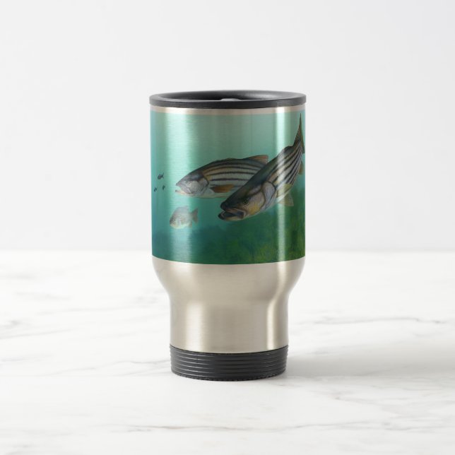 Caneca Térmica Morone atlântico Saxatilis dos peixes do baixo (Centro)