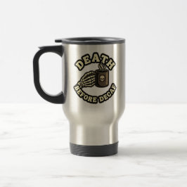 Caneca Térmica Morte Antes do Descafeinado | Crânio e Café Retrô