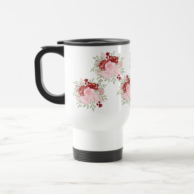 Caneca Térmica Mother's Day Floral Pattern Thermal Tumbler (Esquerda)