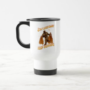 Caneca Térmica Motivação Divertida de Bigfoot Correndo