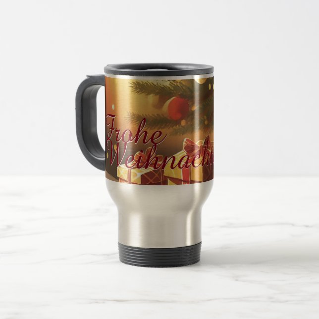 Caneca Térmica Motivo, mit Geschenken unterm Weihnachtsbaum 37016 (Frente Esquerda)