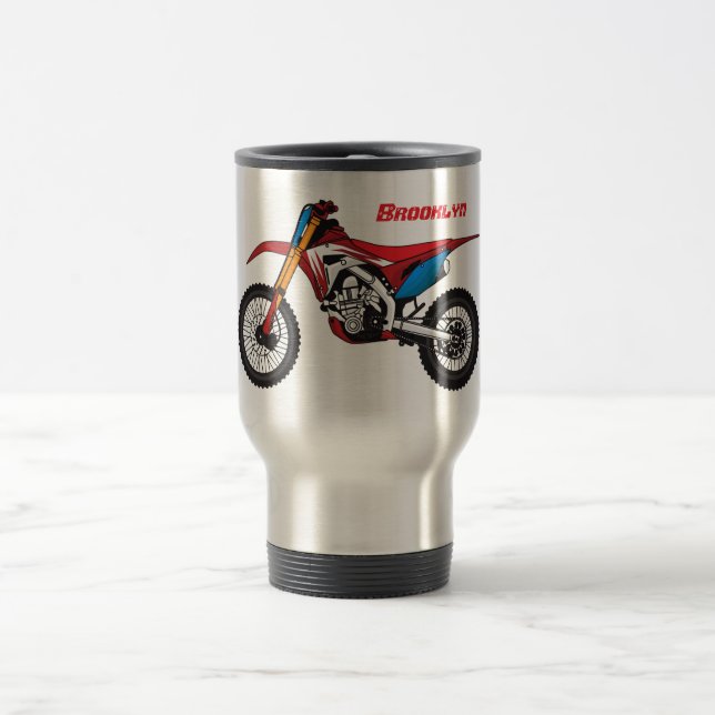Caneca Térmica Moto de terra vermelha (Centro)
