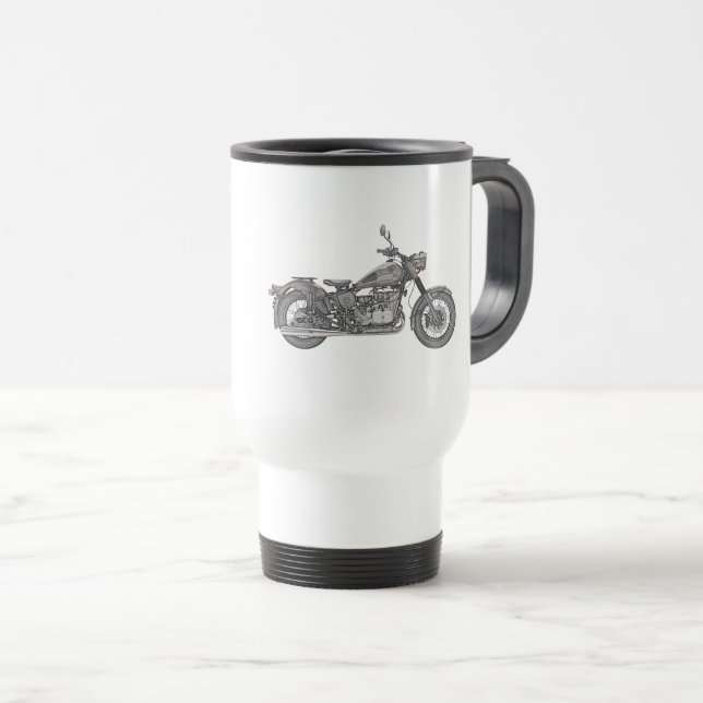 Caneca Térmica Motocicleta de Ural (Frente Esquerda)