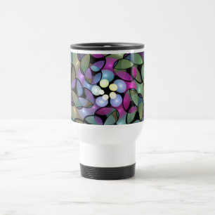 Caneca Térmica Movimentos Coloridos Abstrato Trippy Fractal Art