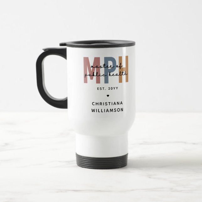 Caneca Térmica MPH Mestre Personalizado de Graduação em Saúde Púb (Esquerda)