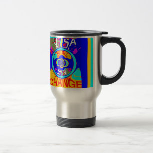 Caneca Térmica Mudança nos Estados Unidos Belo Design de citação 