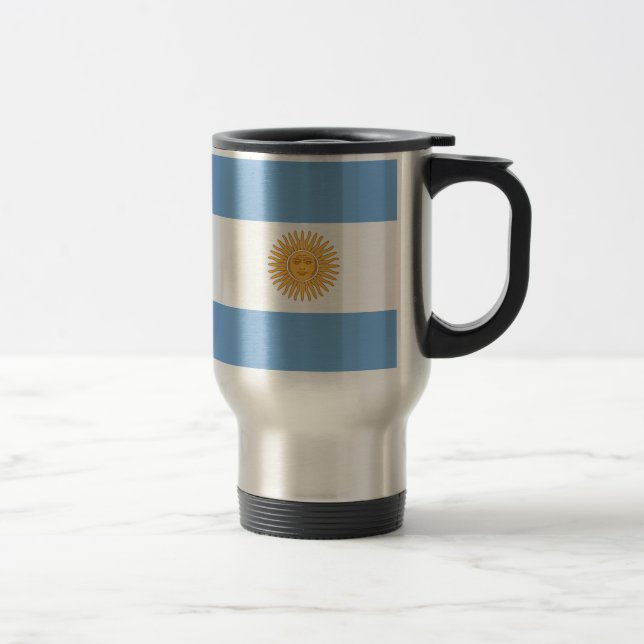 Caneca Térmica Mug com pavilhão da Argentina (Direita)