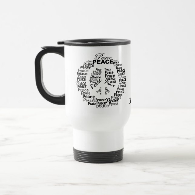 Caneca Térmica Mug de nome personalizado de paz (Esquerda)