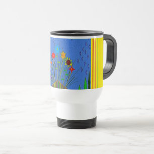 Caneca Térmica Mug de Viagem ao trabalho de "arranjo digital da v