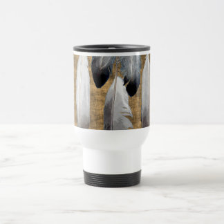 Caneca Térmica Mug, Designer de Penas de Paz Americano Nativo