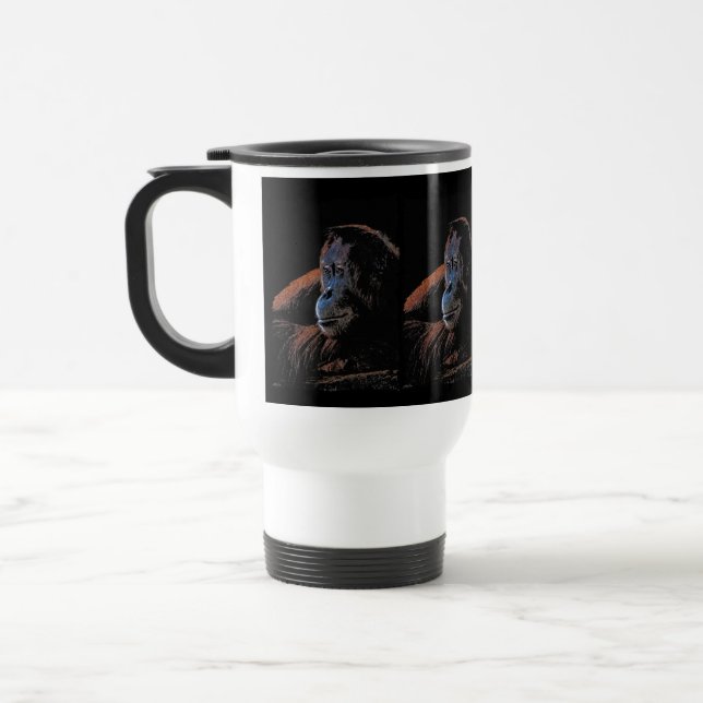Caneca Térmica Mug do amante de animais fêmea Orangutan (Esquerda)