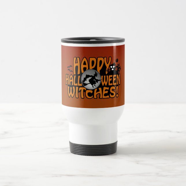 Caneca Térmica Mug do Dia das Bruxas - escolha estilo e cor (Centro)