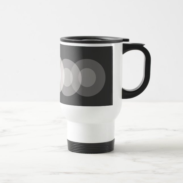 Caneca Térmica Mug - Dois círculos concêntricos repetidos (Direita)
