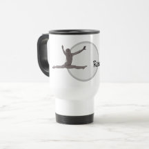 Mug - Gymnast Silhouett com Nome