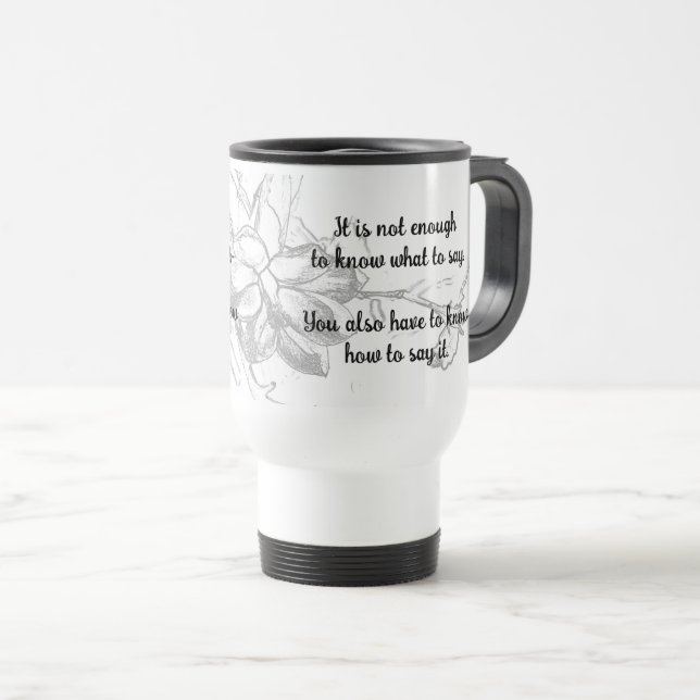 Caneca Térmica Mug "Não Suficiente" (Frente Esquerda)