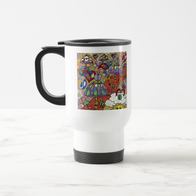 Caneca Térmica Mug Psicodélico Magic Mushroom Retro 60s (Esquerda)