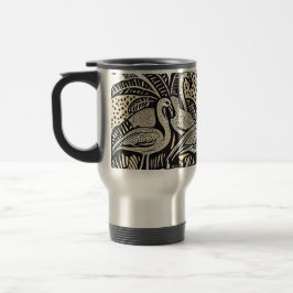 Caneca Térmica Mugs de Designer com Flamingos e Palm Trees