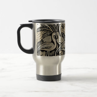 Caneca Térmica Mugs de Designer com Flamingos e Palm Trees