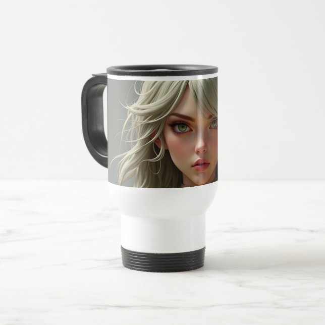 Caneca Térmica mulher cibernética como eu (Frente Esquerda)
