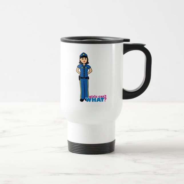 Caneca Térmica Mulher da Polícia - Média (Direita)
