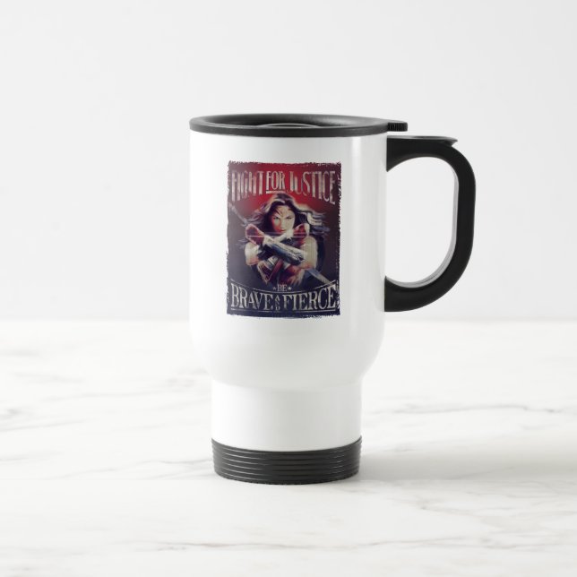 Caneca Térmica Mulher Maravilha Luta Pela Justiça (Direita)